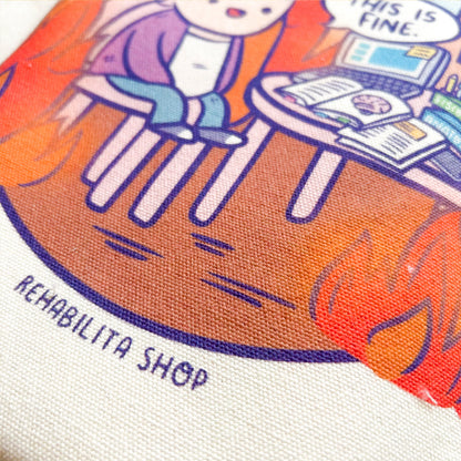 Tote This is Fine Estudiante 