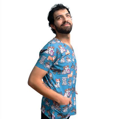 Scrub Perritos Fono - Hombre