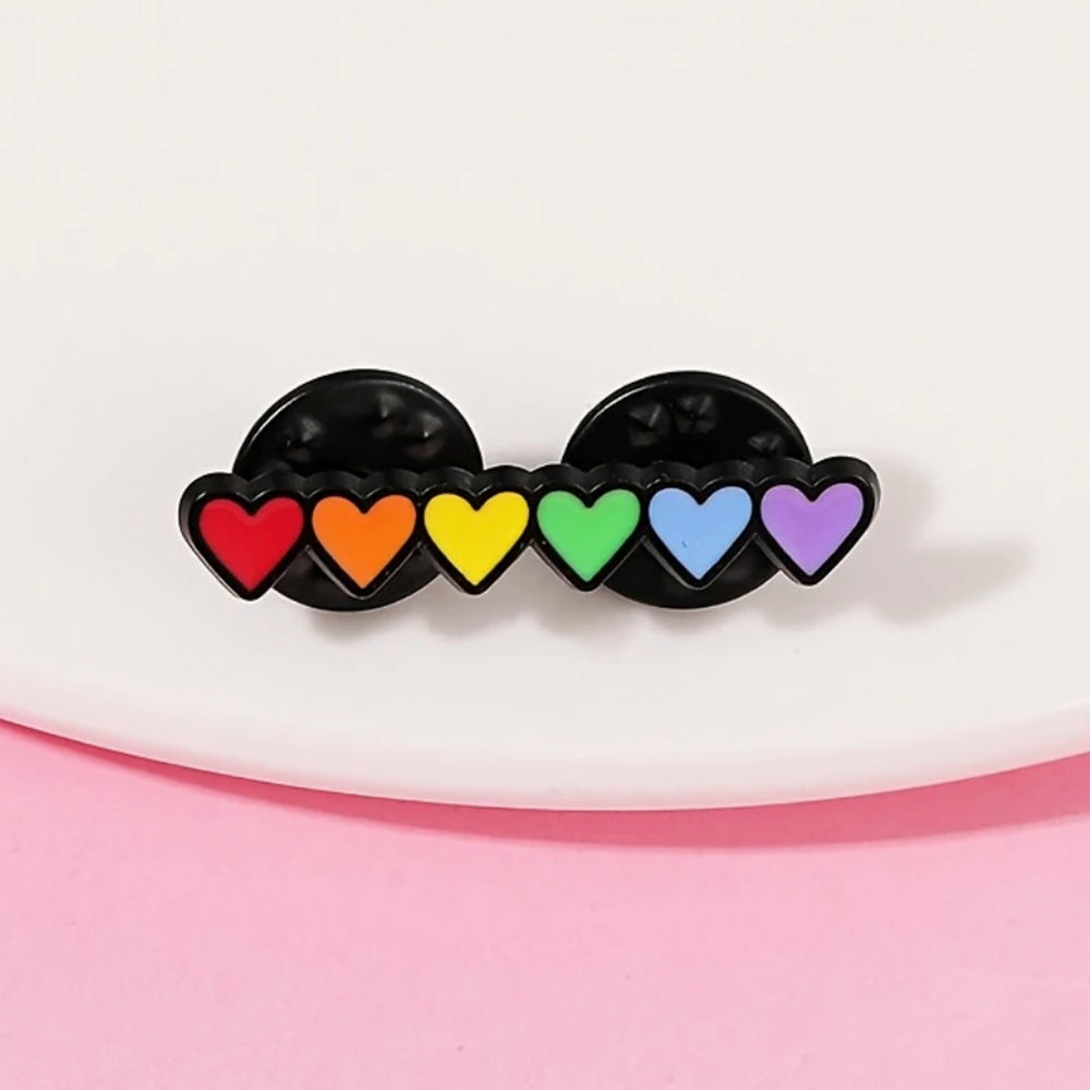 Pin Corazones Arcoíris