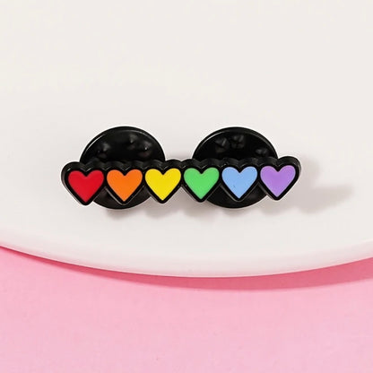 Pin Corazones Arcoíris