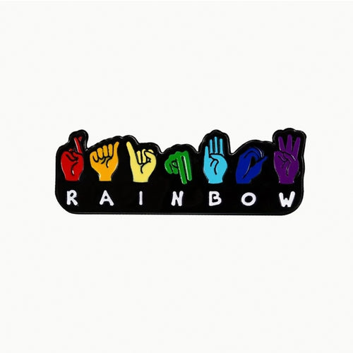 Pin Rainbow Señas