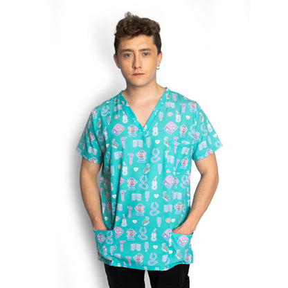 Scrub Fono Turquesa - Hombre