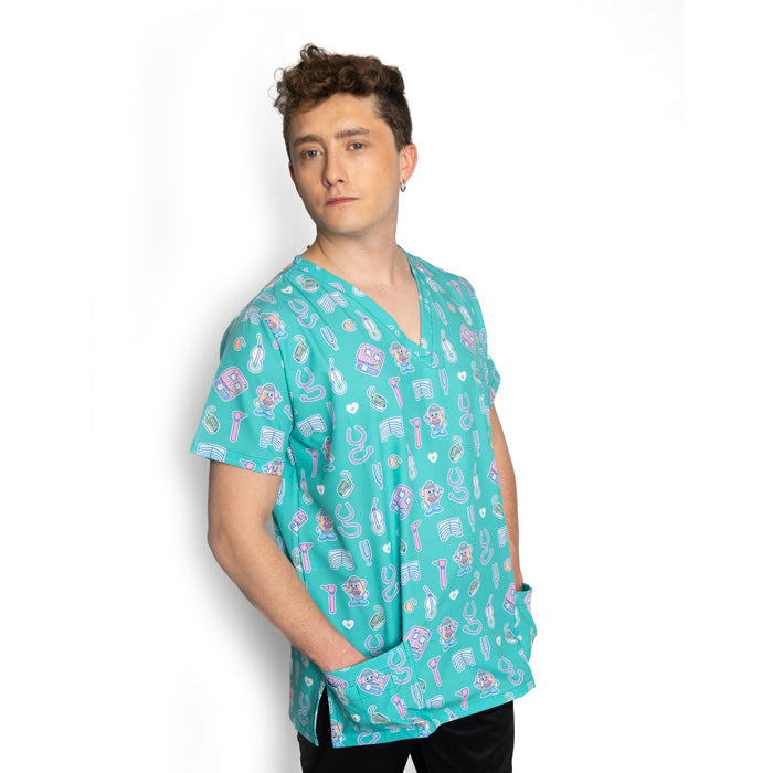Scrub Fono Turquesa - Hombre