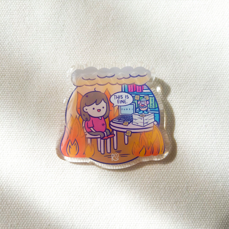 Pin This is Fine Educación