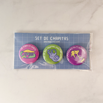Audiología Cute - Set de Chapitas