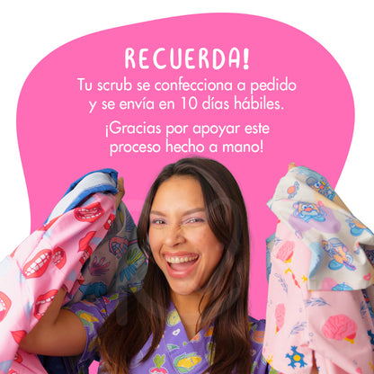 Scrub Cara de Papa Clínico