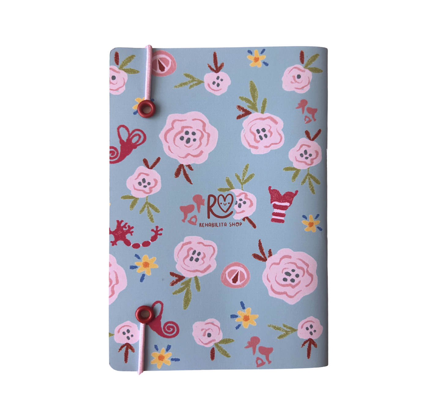 Libreta A6 Fono Flower Celeste